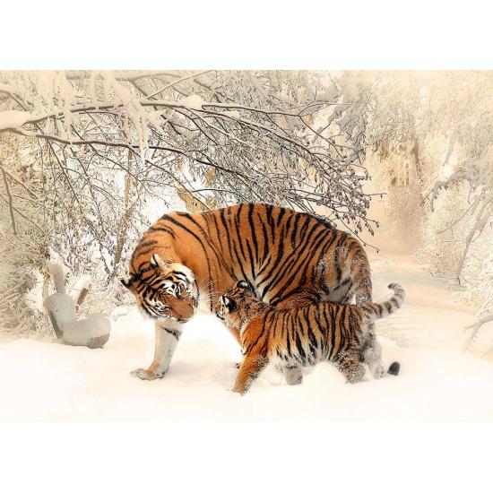 Deico Puzzle Tiger im Schnee 1000 Teile
