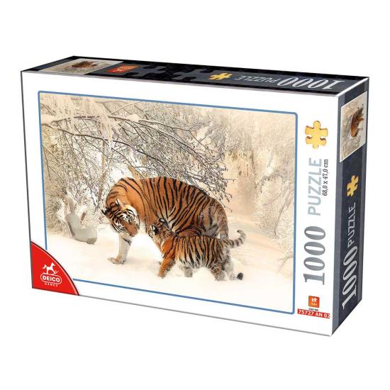 Deico Puzzle Tiger im Schnee 1000 Teile