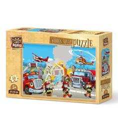 Holzpuzzle Kunstpuzzle Feuerwehrhelden 50 Teile