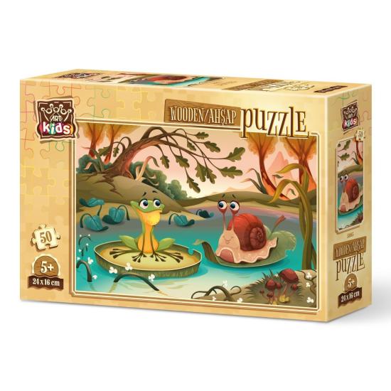 Holzpuzzle Art Puzzle Lake Compis mit 50 Teilen