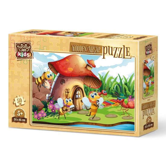 Holzpuzzle Kunstpuzzle Die singende Biene mit 50 Teilen Holzpuzzle Kunstpuzzle Die singende Biene mit 50 Teilen