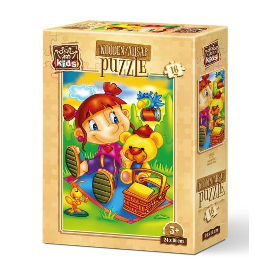 Holzpuzzle Kunstpuzzle Gastvogel 16 Teile