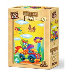 Holzpuzzle Art Puzzle Crazy Birds 16 Teile