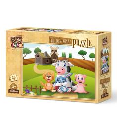 Holzpuzzle Art Puzzle Posing on the Farm 50 Teile