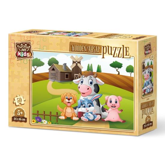 Holzpuzzle Art Puzzle Posing on the Farm 50 Teile
