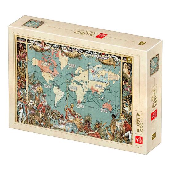 Deico Vintage Kartenpuzzle 1000 Teile