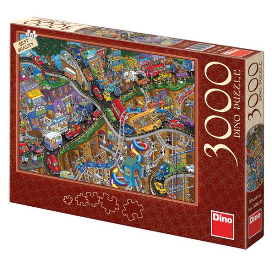 Dino Crazy Roads Puzzle 3000 Teile