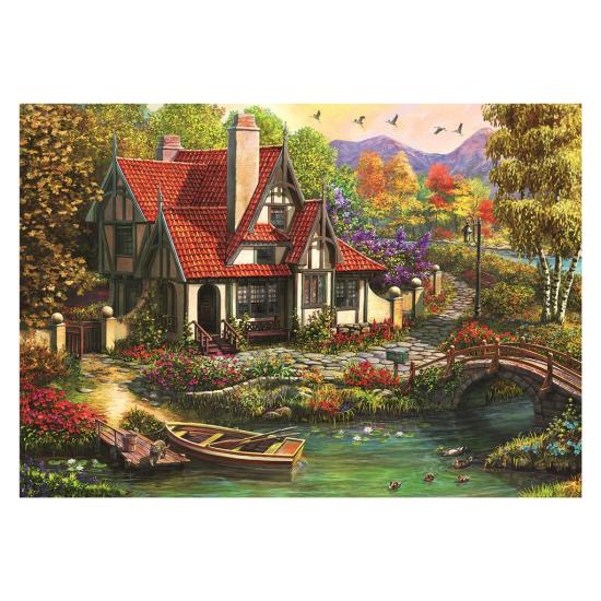 Dino-Landhaus-Puzzle am See, 500 Teile
