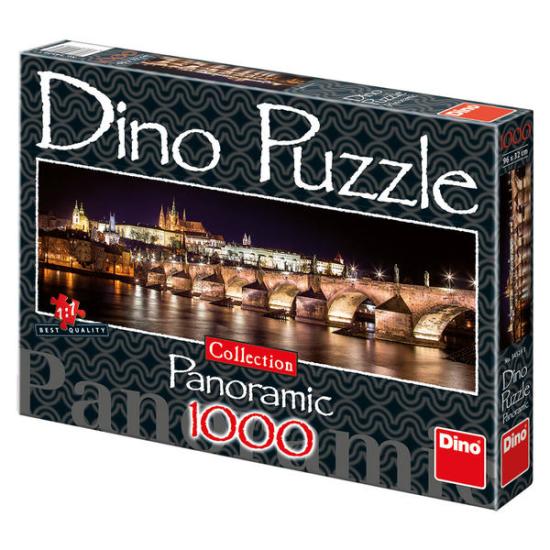 Dino-Puzzle „Schloss Hradschin bei Nacht, Prag“ mit 1000 Teilen