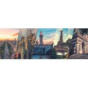 2000-teiliges Panorama-Paris-Dino-Collage-Puzzle