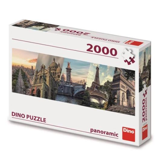 2000-teiliges Panorama-Paris-Dino-Collage-Puzzle 2000-teiliges Panorama-Paris-Dino-Collage-Puzzle