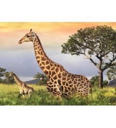 Dino-Giraffe-Familienpuzzle 1000 Teile