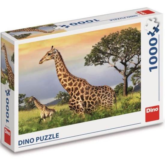 Dino-Giraffe-Familienpuzzle 1000 Teile