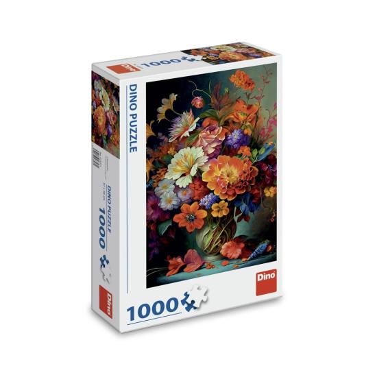 Puzzle Dino  Blumen In Einer Vase mit 1000 Teilen