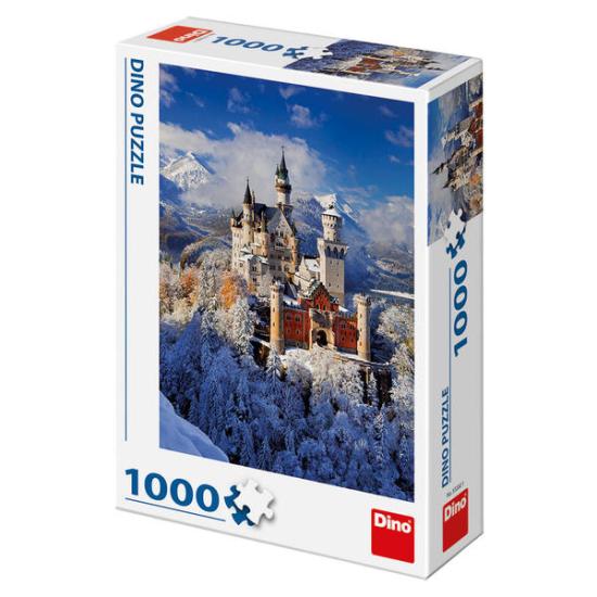 Puzzle Dino Winter auf Schloss Neuschwanstein 1000 Teile Puzzle Dino Winter auf Schloss Neuschwanstein 1000 Teile