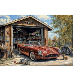 Puzzle Dino Jaguar In Der Garage mit 300 Teilen