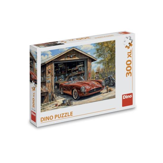 Puzzle Dino Jaguar In Der Garage mit 300 Teilen