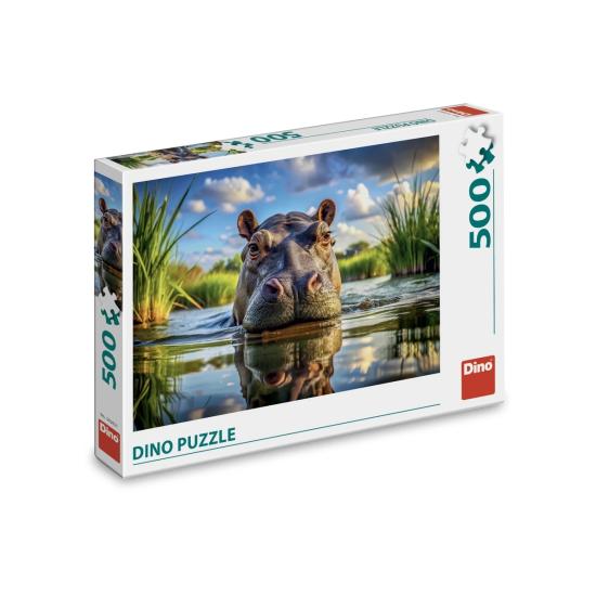 Puzzle Dino Süße Nilpferde 500 Teile