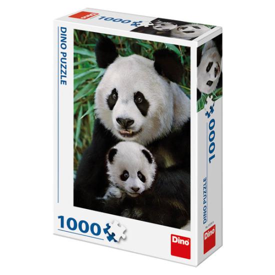 Dino Mutter und Baby Pandabär Puzzle 1000 Teile