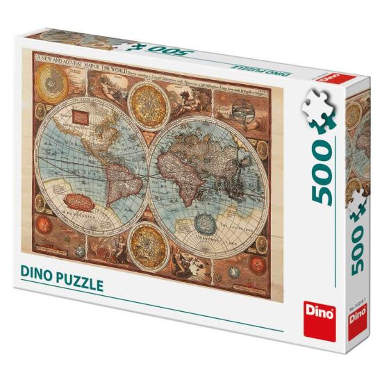 Dino-Puzzle Karte der Antike 500 Teile