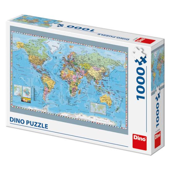 Dino-Puzzle Politische Weltkarte 1000 Teile