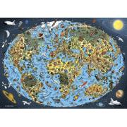 Dino Illustriertes Weltkarten-Puzzle mit 1000 Teilen