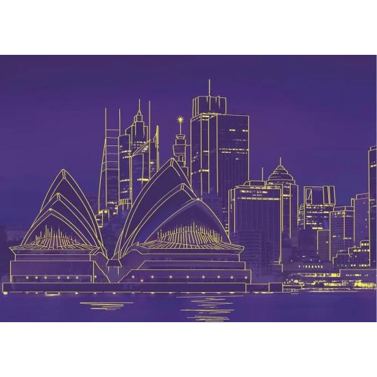 Dino Neon Sydney Opera House Puzzle 1000 Teile
