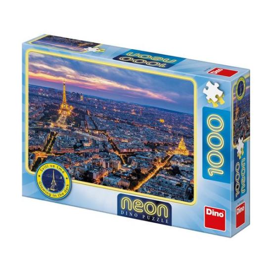 Dino Neon Puzzle Paris bei Nacht 1000 Teile