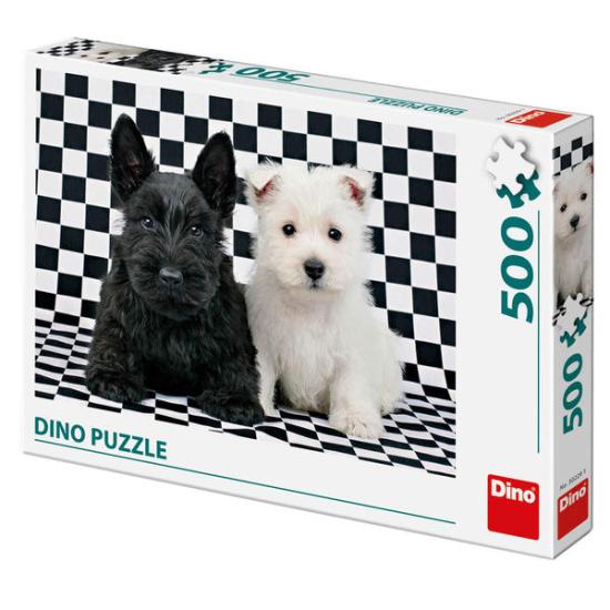 Dino-Puzzle Terrier-Welpenpaar 500 Teile