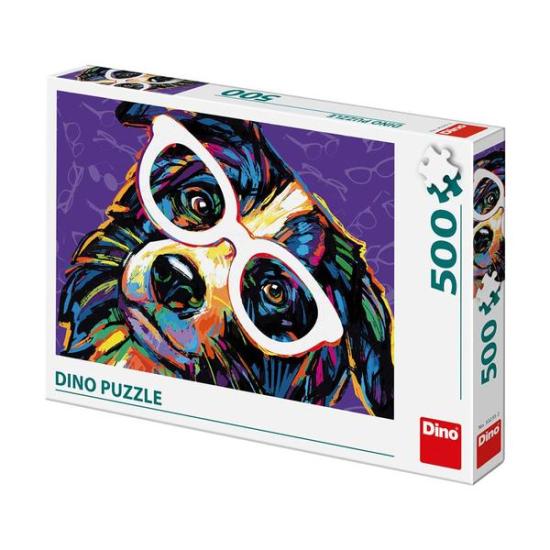 Dino Hund mit Brille Puzzle 500 Teile