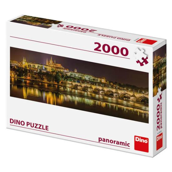 Dino-Puzzle Karlsbrücke bei Nacht, Prag 2000 Teile