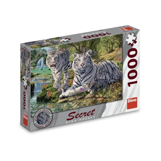 Puzzle Dino Albino Tiger mit 1000 Teilen