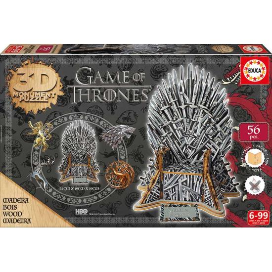 Educa 3D Eiserner Thron-Puzzle, Game of Thrones, 56 Teile