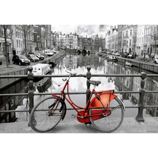Puzzle Educa Amsterdam, Das rote Fahrrad 1000 Teile MINIATUR