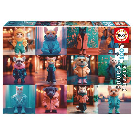 Puzzle Educa Mode Tiere 200 Teile
