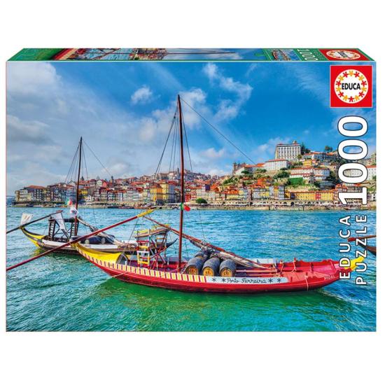 Puzzle Educa Rabelos Boote, Porto 1000 Teile