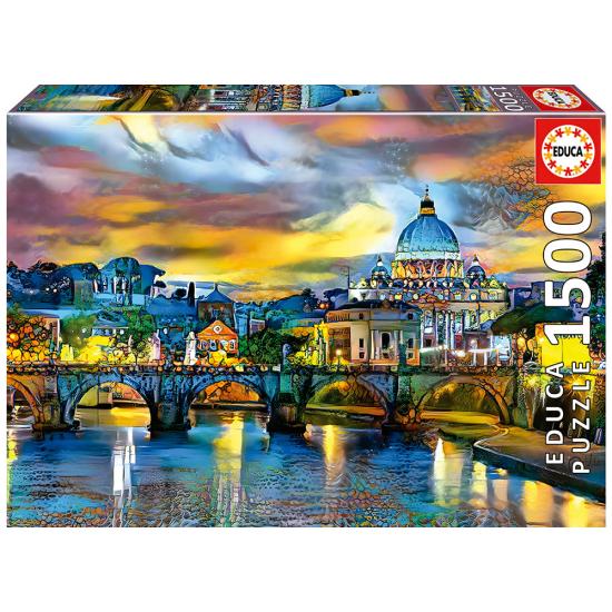 Educa Puzzle Petersdom und San-Angelo-Brücke 1500P