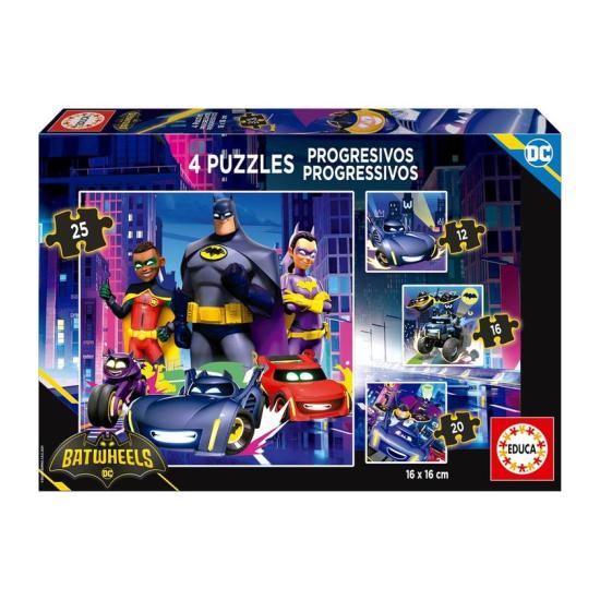 Puzzle Educa Batwheels Progressives 12+16+20+25 Teile Puzzle Educa Batwheels Progressives 12+16+20+25 Teile