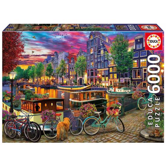 Puzzle Educa Fahrräder in Amsterdam 6000 Teile