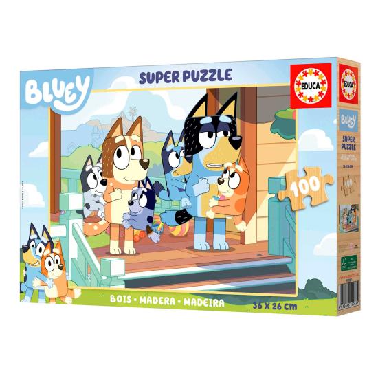 Puzzle Educa Bluey 100 Teile Holz