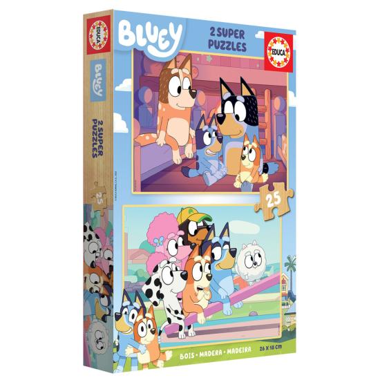 Educa Bluey Puzzle aus 2 x 25 Holzteilen