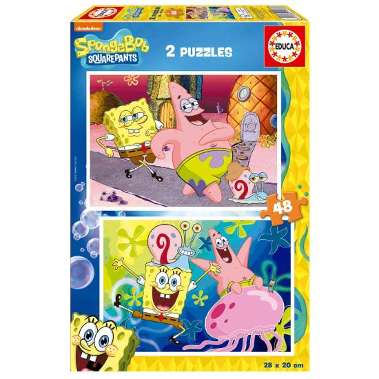 Puzzle Educa Schwamm Bob mit 2 x 48 Teile