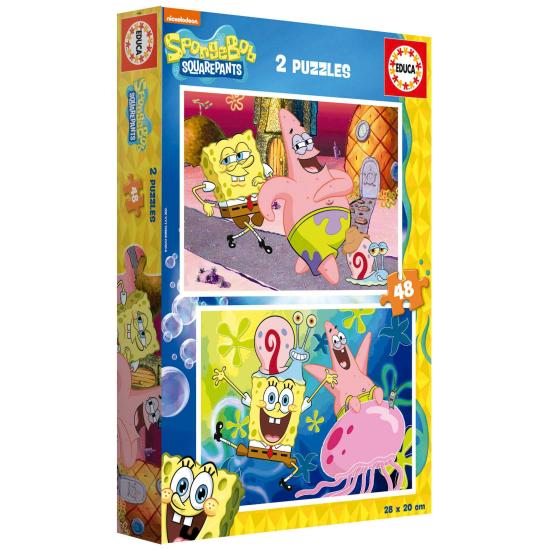 Puzzle Educa Schwamm Bob mit 2 x 48 Teile