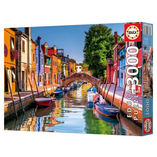Puzzle Educa Burano, Italien mit 3000 Teilen