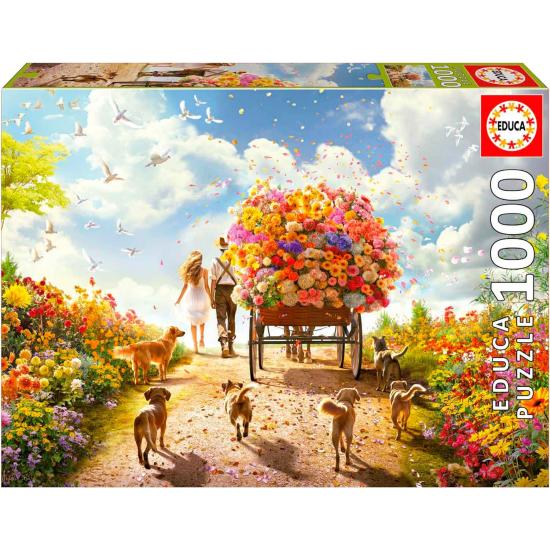 Educa Blumenwagen-Puzzle 1000 Teile