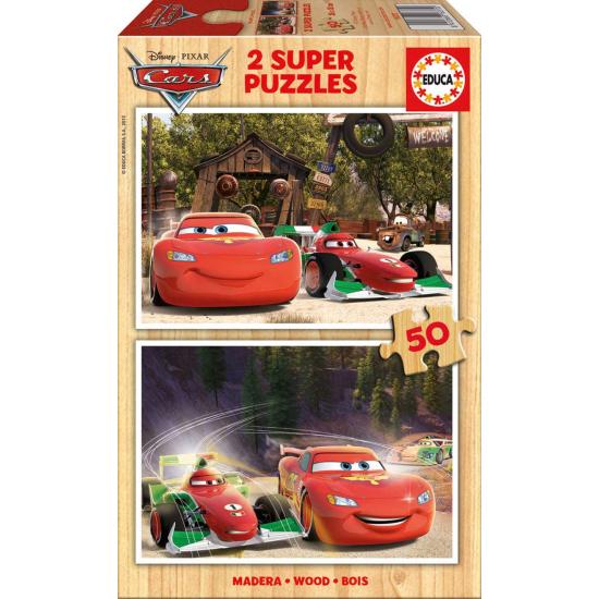 Educa Cars Puzzle 2 x 50 Holzteile