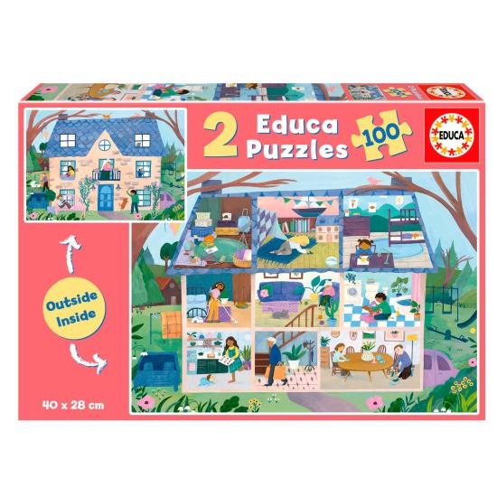 Puzzle Educa Heim Inside-Out 2 x 100 Teile Puzzle Educa Heim Inside-Out 2 x 100 Teile