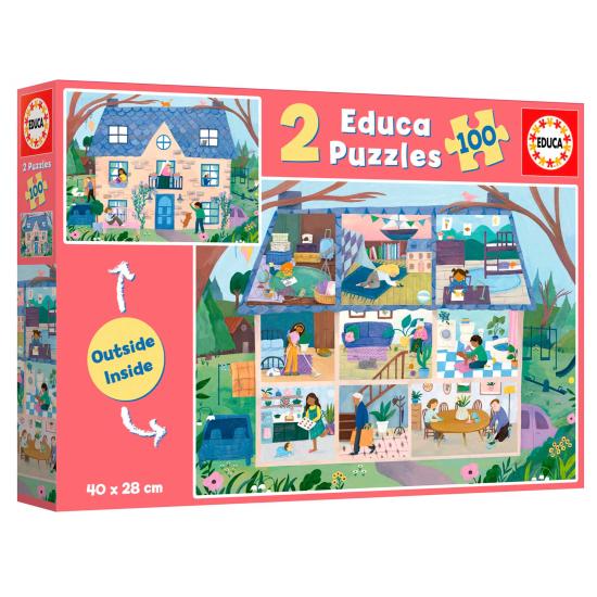 Puzzle Educa Heim Inside-Out 2 x 100 Teile Puzzle Educa Heim Inside-Out 2 x 100 Teile