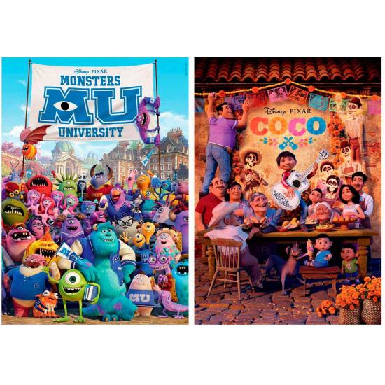 Puzzle Educa Coco + Monsters University 2 x 100 Teile
