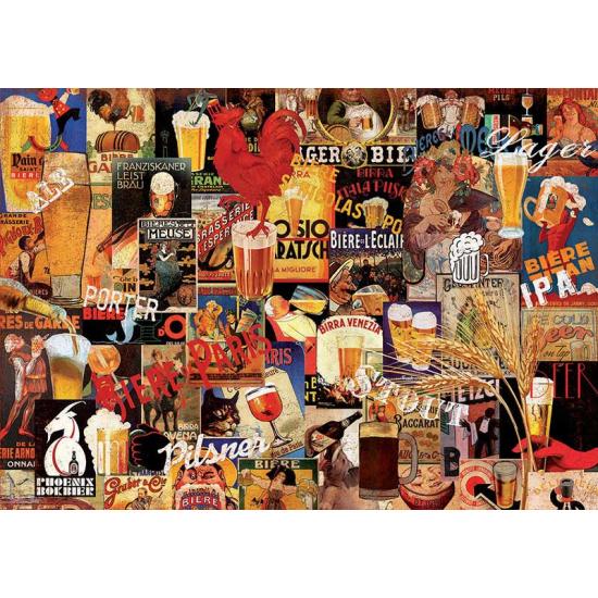 Educa 1000-teiliges Vintage-Bier-Collage-Puzzle